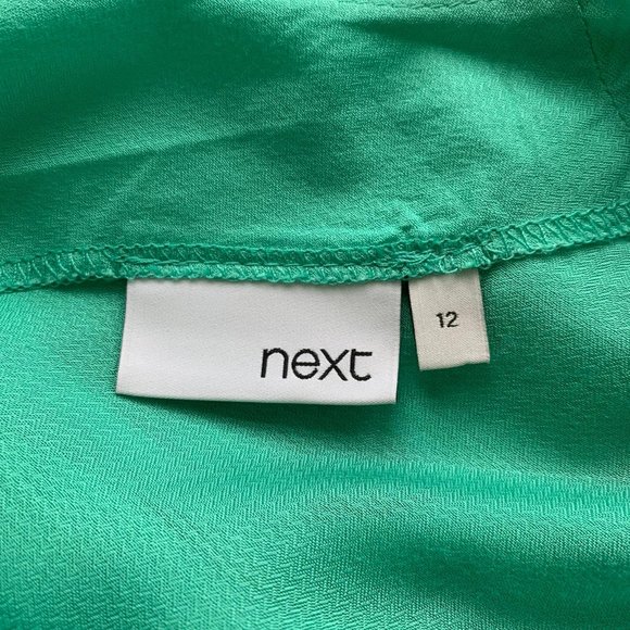 Next Green Chic Satin Shirt 12 - Picture 3 of 3